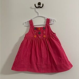 2009 pink corduroy overall dress